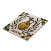 GRATIS PALESTIJNSE olijven takken mozaïek keramisc Tegeltje (Zijkant)