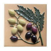 GRATIS PALESTIJNSE olijven takken mozaïek keramisc Tegeltje (Voorkant)