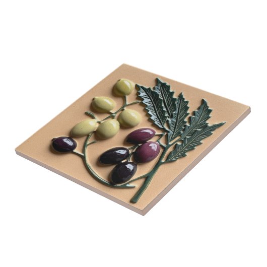 GRATIS PALESTIJNSE olijven takken mozaïek keramisc Tegeltje (Zijkant)