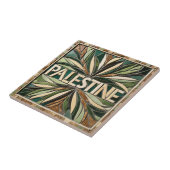 GRATIS PALESTIJNSE olijven takken mozaïek keramisc Tegeltje (Zijkant)