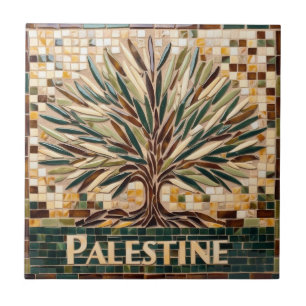 GRATIS PALESTIJNSE olijven takken mozaïek keramisc Tegeltje
