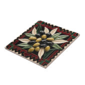 GRATIS PALESTIJNSE olijven takken mozaïek keramisc Tegeltje (Zijkant)