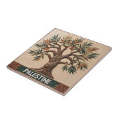 GRATIS PALESTIJNSE olijven takken mozaïek keramisc Tegeltje (Zijkant)