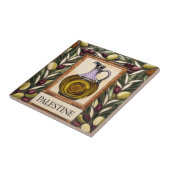 GRATIS PALESTIJNSE olijven takken mozaïek keramisc Tegeltje (Zijkant)