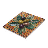 GRATIS PALESTIJNSE olijven takken mozaïek keramisc Tegeltje (Zijkant)