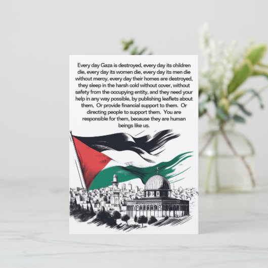 gratis palestijnse uitnodiging (Staand voorkant)