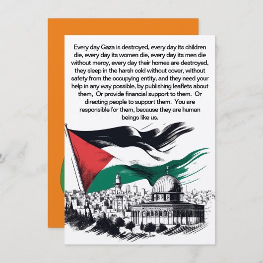 gratis palestijnse uitnodiging (Voorkant / Achterkant)