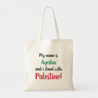 Gratis Palestina Aangepaste naam Tote Bag