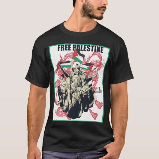 Gratis Palestina Arabische kleding T-Shirt T-Shirt (Voorkant)