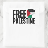 Gratis Palestina Handfist Palestijnse Vlag Vet Rechthoekige Sticker (Tas)