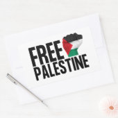 Gratis Palestina Handfist Palestijnse Vlag Vet Rechthoekige Sticker (Envelop)