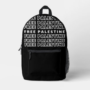 GRATIS PALESTINA Herhaal Tekst typografie Design Bedrukte Rugzak