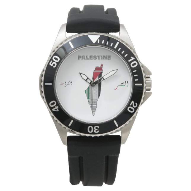Gratis Palestina horloge - Shemagh Keffiyeh Design (Voorkant)
