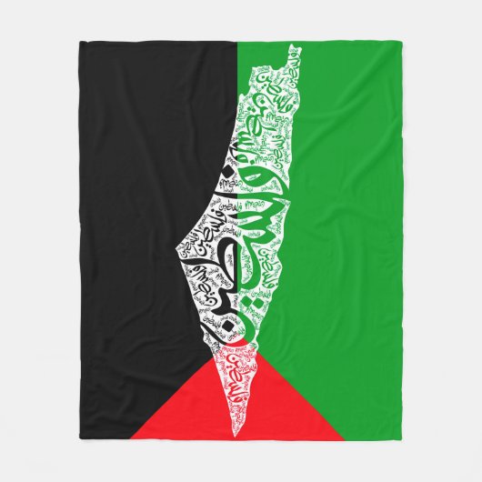 Gratis Palestina kaart en vlag فلسطين Fleece Deken (Voorkant)