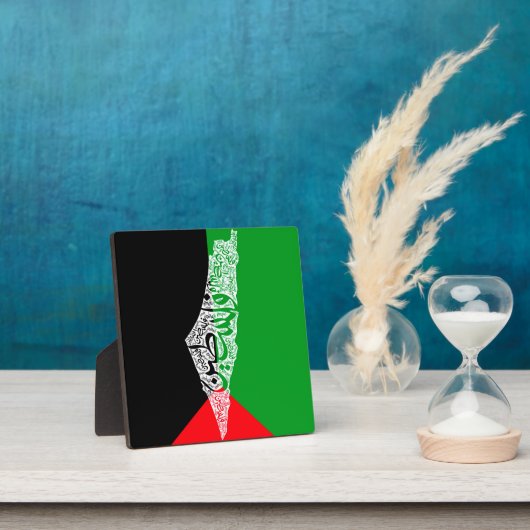 Gratis Palestina kaart en vlag فلسطين Fotoplaat (Insitu)