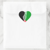 Gratis Palestina kaart en vlag فلسطين Hart Sticker (Tas)
