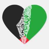 Gratis Palestina kaart en vlag فلسطين Hart Sticker (Voorkant)
