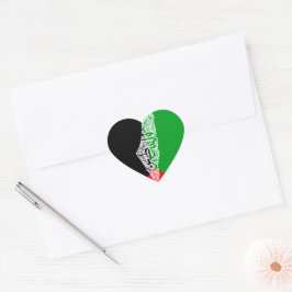 Gratis Palestina kaart en vlag فلسطين Hart Sticker
