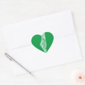 Gratis Palestina kaart en vlag فلسطين Hart Sticker (Envelop)