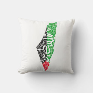 Gratis Palestina kaart en vlag فلسطين Kussen