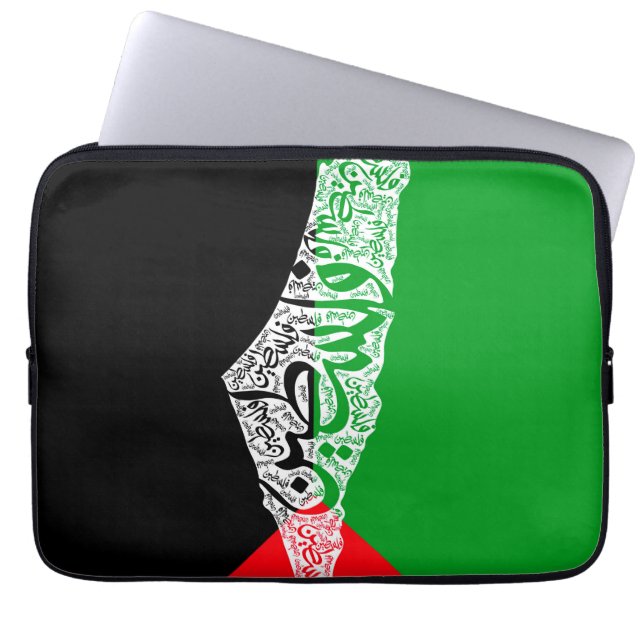 Gratis Palestina kaart en vlag فلسطين Laptop Sleeve (Voorkant)