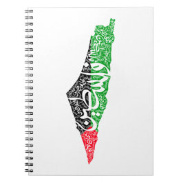 Gratis Palestina kaart en vlag فلسطين Notitieboek