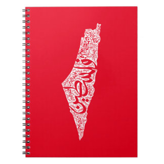 Gratis Palestina kaart en vlag فلسطين Notitieboek