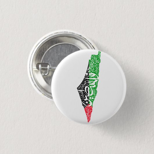 Gratis Palestina kaart en vlag فلسطين Ronde Button 3,2 Cm (Voorkant /achterkant)