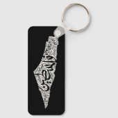 Gratis Palestina kaart en vlag فلسطين Sleutelhanger (Achterkant)