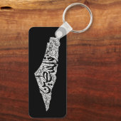 Gratis Palestina kaart en vlag فلسطين Sleutelhanger (Achterkant)