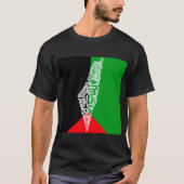 Gratis Palestina kaart en vlag فلسطين T-shirt (Voorkant)