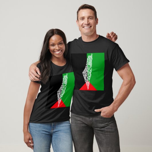 Gratis Palestina kaart en vlag فلسطين T-shirt (Unisex)