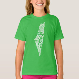 Gratis Palestina kaart en vlag فلسطين T-shirt