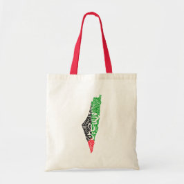 Gratis Palestina kaart en vlag فلسطين Tote Bag