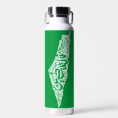 Gratis Palestina kaart en vlag فلسطين Waterfles (Voorkant)