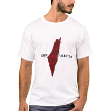 Gratis Palestina kaart met gedrukt borduurwerk