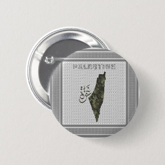 Gratis Palestina knop in Palestijnse sjaal ontwerp Ronde Button 5,7 Cm (Voorkant /achterkant)