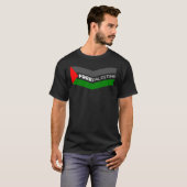 Gratis Palestina of Palestijns Modern vlaggenontwe T-shirt (Voorkant volledig)