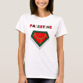 Gratis Palestina Protest T-Shirt - Watermeloen Tee (Voorkant)