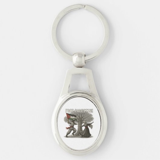 Gratis Palestina-sleutelhanger – Symbool van vrijh Sleutelhanger (Voorkant)