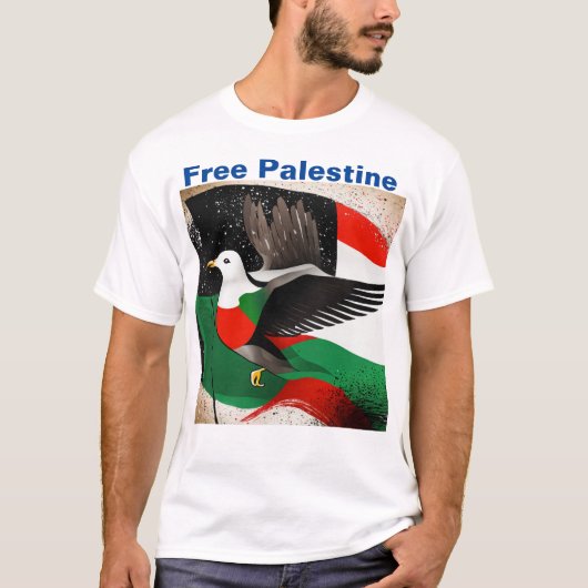Gratis Palestina slogan T-shirt (Voorkant)
