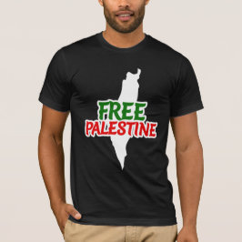 Gratis Palestina, Solidariteit, Palestina kaart T-shirt