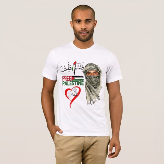 Gratis Palestina T-shirt (Voorkant volledig)
