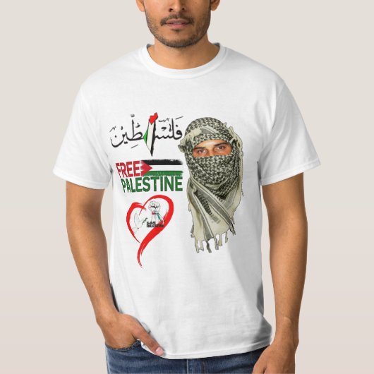 Gratis Palestina T-shirt (Voorkant)