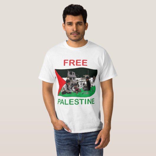 Gratis Palestina tshirt (Voorkant volledig)