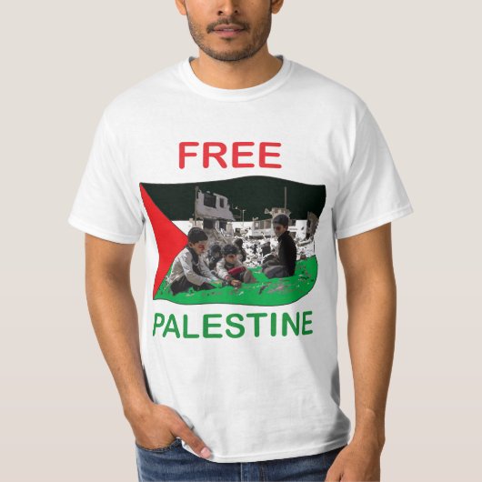 Gratis Palestina tshirt (Voorkant)