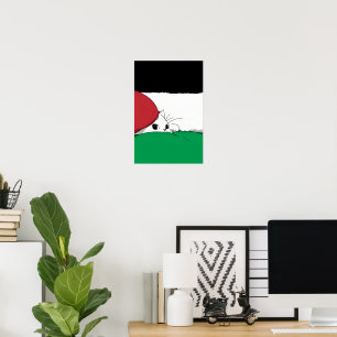 GRATIS PALESTINA Vlag Kat Poster