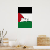 GRATIS PALESTINA Vlag Kat Poster (Keuken)