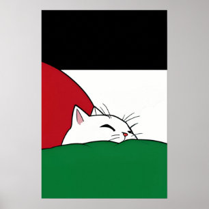 GRATIS PALESTINA Vlag Kat Poster