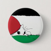 GRATIS PALESTINA Vlag Kat Ronde Button 5,7 Cm (Voorkant)